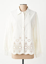 Chemisier coupe droite manches longues beige JULIE GUERLANDE femme