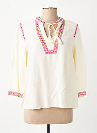 Blouse manches 3/4 manches 3/4 beige JULIE GUERLANDE femme