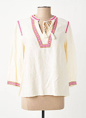 Blouse manches 3/4 manches 3/4 beige JULIE GUERLANDE femme
