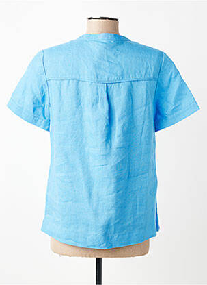 Chemisier manches courtes manches courtes bleu JULIE GUERLANDE femme