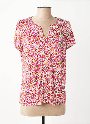 T-shirt imprimé fantaisie manches courtes rose JULIE GUERLANDE femme