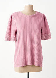 T-shirt stretch manches courtes rose JULIE GUERLANDE femme
