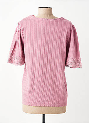 T-shirt stretch manches courtes rose JULIE GUERLANDE femme