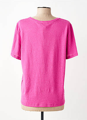 T-shirt stretch manches courtes rose JULIE GUERLANDE femme
