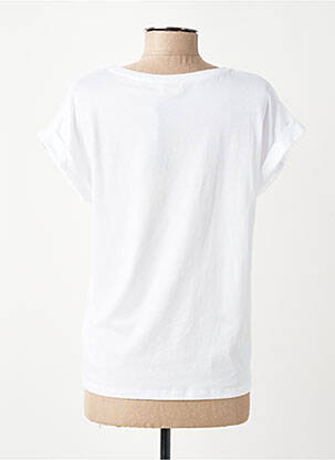 T-shirt sérigraphie manches courtes blanc JULIE GUERLANDE femme
