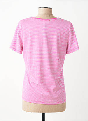 T-shirt sérigraphie floquée manches courtes violet JULIE GUERLANDE femme