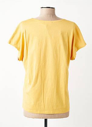 T-shirt stretch manches courtes jaune JULIE GUERLANDE femme