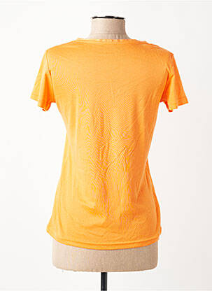 T-shirt col v manches courtes orange C'EST BEAU LA VIE femme