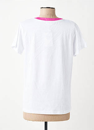 T-shirt sérigraphie manches courtes blanc C'EST BEAU LA VIE femme