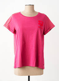 T-shirt coupe droite manches courtes rose C'EST BEAU LA VIE femme