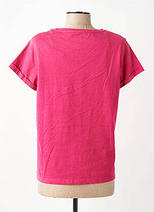 T-shirt coupe droite manches courtes rose C'EST BEAU LA VIE femme