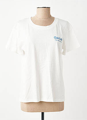 T-shirt coupe droite manches courtes blanc C'EST BEAU LA VIE femme