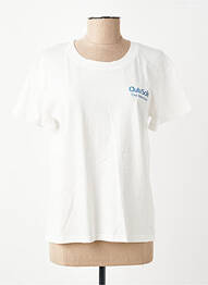 T-shirt coupe droite manches courtes blanc C'EST BEAU LA VIE femme