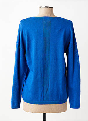 Pull stretch manches longues bleu JULIE GUERLANDE femme