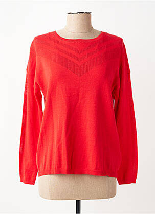 Pull stretch manches longues rouge JULIE GUERLANDE femme