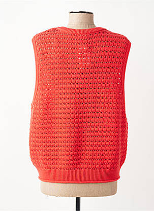 Gilet sans manche sans manche rouge C'EST BEAU LA VIE femme