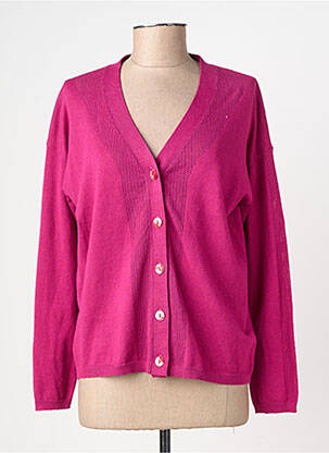 Gilet manches longues stretch rose JULIE GUERLANDE femme