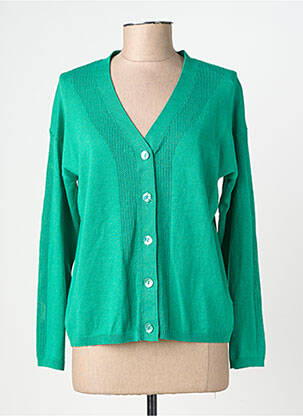 Gilet manches longues stretch vert JULIE GUERLANDE femme