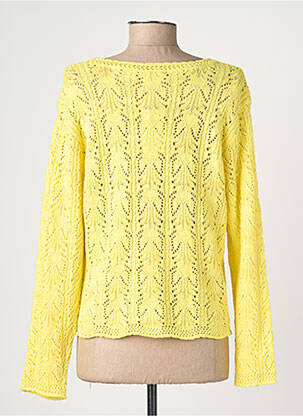 Gilet manches longues stretch jaune C'EST BEAU LA VIE femme