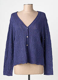 Gilet manches longues stretch bleu C'EST BEAU LA VIE femme