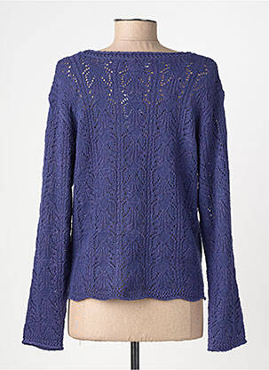 Gilet manches longues stretch bleu C'EST BEAU LA VIE femme