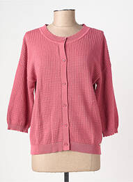 Gilet manches longues manches 3/4 rose C'EST BEAU LA VIE femme