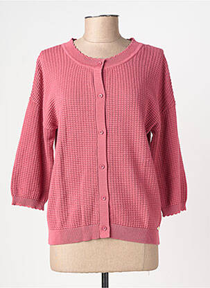 Gilet manches longues manches 3/4 rose C'EST BEAU LA VIE femme