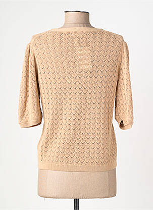 Gilet manches courtes fermeture boutonnée sur le devant beige C'EST BEAU LA VIE femme