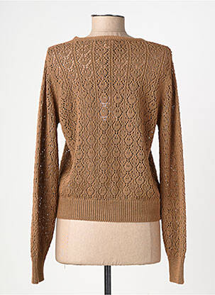 Gilet manches longues resserrée sur le bas marron JULIE GUERLANDE femme
