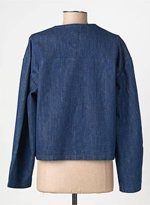 Veste casual col rond bleu JULIE GUERLANDE femme