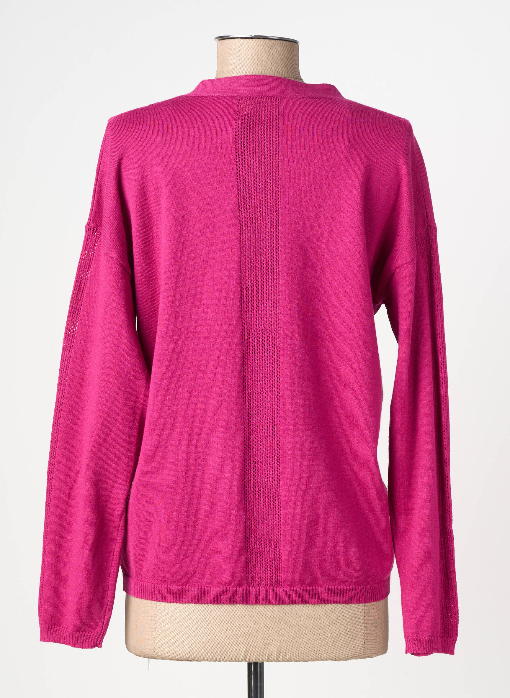Gilet manches longues stretch rose JULIE GUERLANDE femme