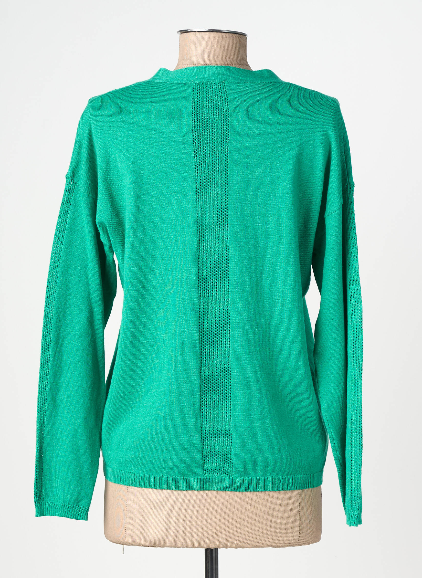 Gilet manches longues stretch vert JULIE GUERLANDE femme