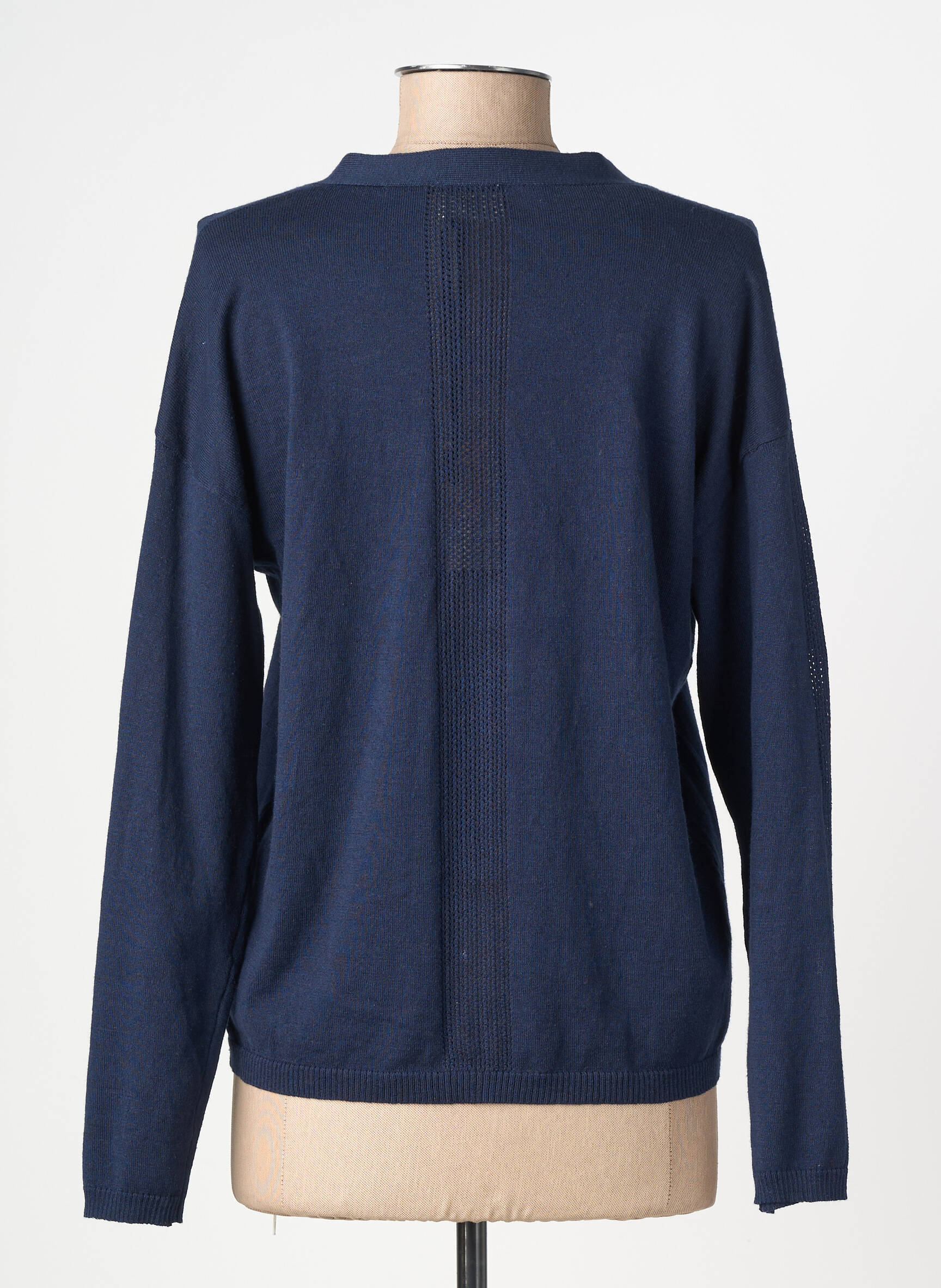 Gilet manches longues stretch bleu fonce JULIE GUERLANDE femme