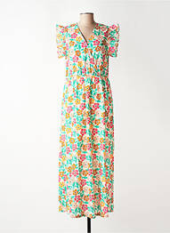 Robe longue manches courtes manches courtes vert C'EST BEAU LA VIE femme