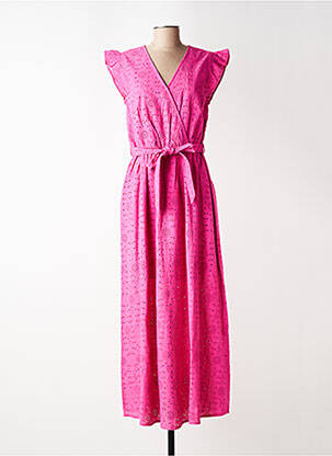 Robe longue manches courtes manches courtes violet C'EST BEAU LA VIE femme