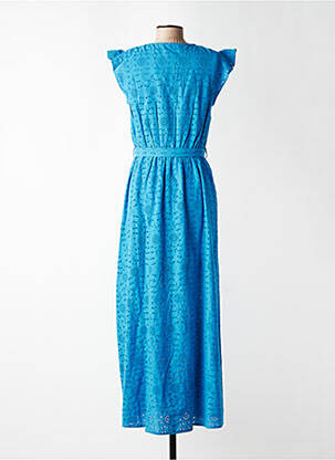 Robe longue manches courtes manches courtes bleu C'EST BEAU LA VIE femme
