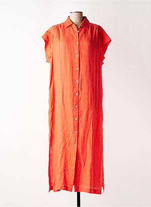 Robe longue manches courtes manches courtes orange C'EST BEAU LA VIE femme