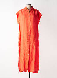 Robe longue manches courtes manches courtes orange C'EST BEAU LA VIE femme