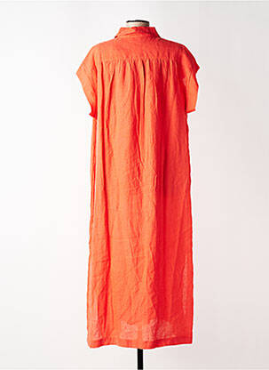 Robe longue manches courtes manches courtes orange C'EST BEAU LA VIE femme