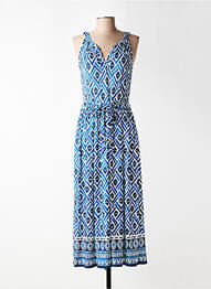 Robe longue sans manche sans manche bleu JULIE GUERLANDE femme