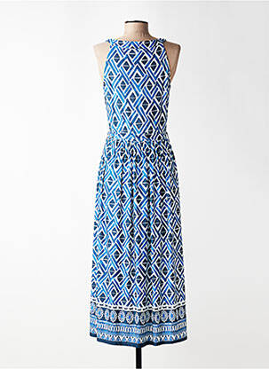 Robe longue sans manche sans manche bleu JULIE GUERLANDE femme
