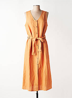 Robe longue sans manche sans manche marron C'EST BEAU LA VIE femme
