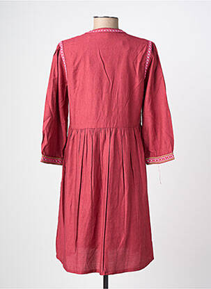 Robe courte manches 3/4 manches 3/4 rouge JULIE GUERLANDE femme