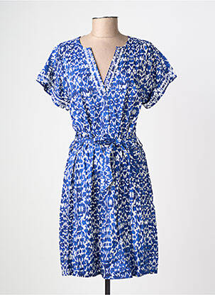 Robe courte manches courtes manches courtes bleu JULIE GUERLANDE femme