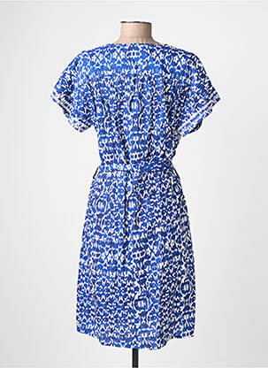 Robe courte manches courtes manches courtes bleu JULIE GUERLANDE femme