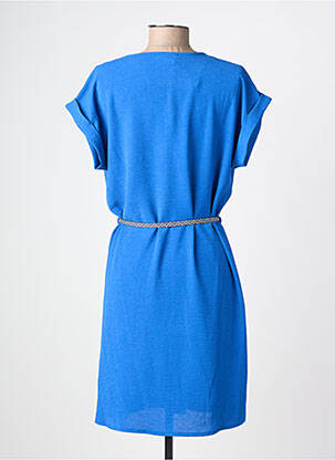 Robe courte manches courtes manches courtes bleu JULIE GUERLANDE femme