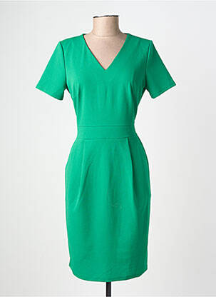 Robe courte manches courtes manches courtes vert JULIE GUERLANDE femme