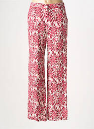 Pantalon large tissage crêpe taille normale rouge JULIE GUERLANDE femme
