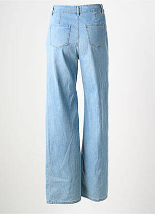 Jeans coupe large stretch taille haute bleu JULIE GUERLANDE femme