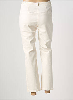 Pantalon chino fermeture zippée sous rabat boutonné taille normale beige JULIE GUERLANDE femme